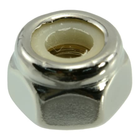 Midwest Fastener Nylon Insert Lock Nut, 1/4"-20, Steel, Black Chrome, 8 PK 34123